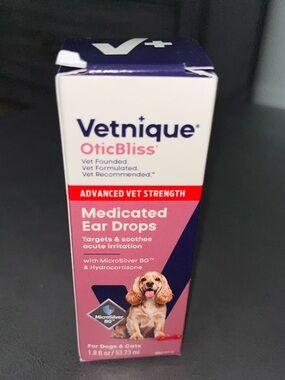 OticBliss Medicated Ear Drops for Dogs - Pink